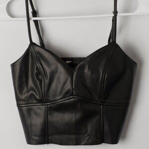 Small Black Fitted Tank Top S